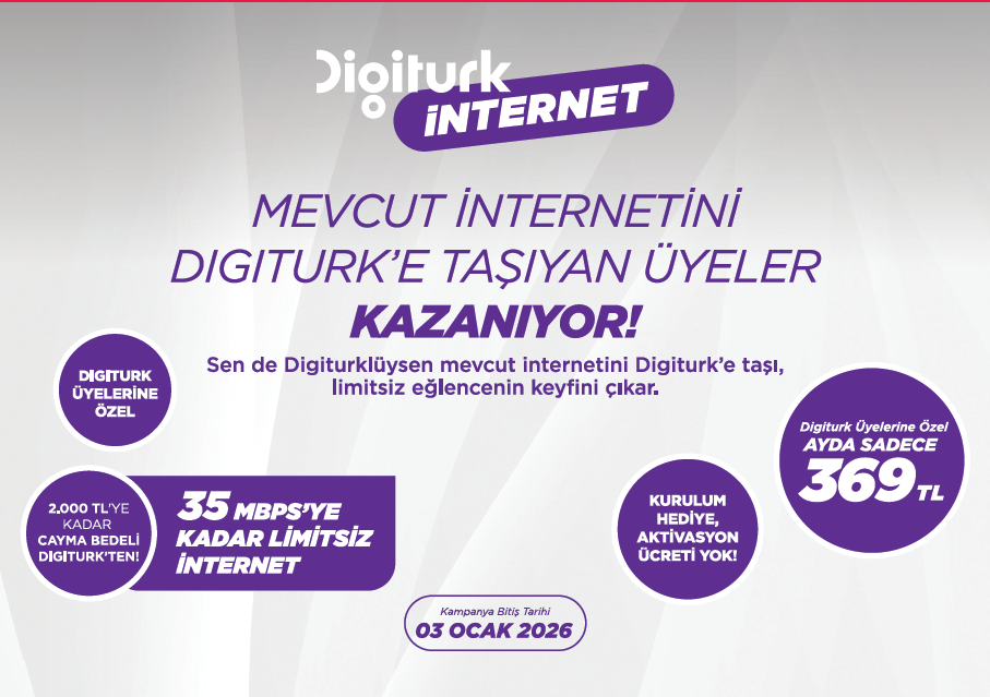 Digiturk Üyelerine Özel İnternet Paketi